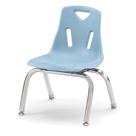 Jonti-Craft Berries Stacking Chair with Chrome-Plated Legs, 10 in. Ht, Coastal Blue 8140JC1131